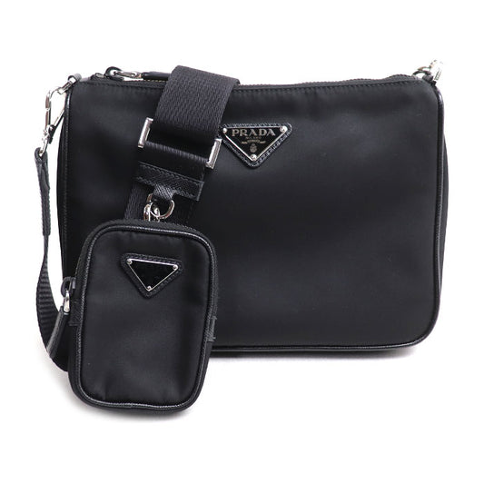 PRADA プラダ テスート ショルダーバッグ ブラック 2VH113_2DMH_F0002 ＩＣチップ レディース【中古】