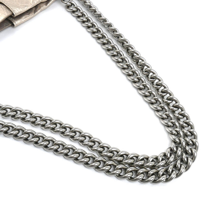 BALENCIAGA バレンシアガ クラッシュ ミディアムトート ショルダーバッグ シャンパンゴールド 742941 レディース【中古】【美品】