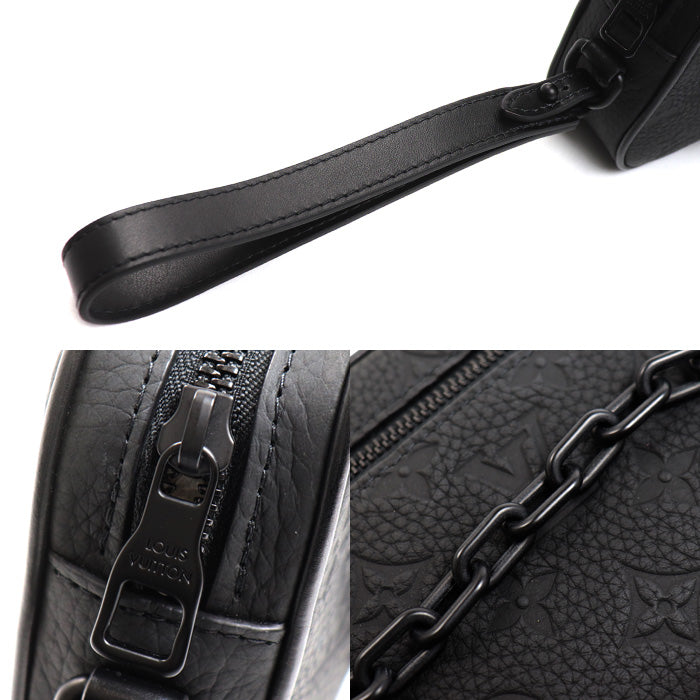 LOUIS VUITTON ルイ・ヴィトン トリヨン ポシェットヴォルガ セカンドバッグ ブラック M55703 SP2280 メンズ【中古】【美品】