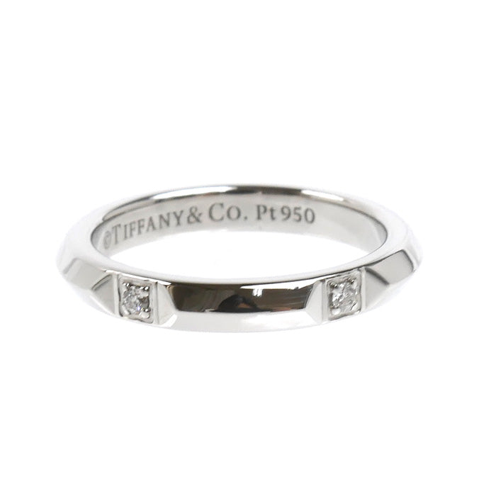 TIFFANY&Co. ティファニー Pt950プラチナ トゥルーバンド リング・指輪 ダイヤモンド 6.5号 4.3g レディース【中古】【美品】