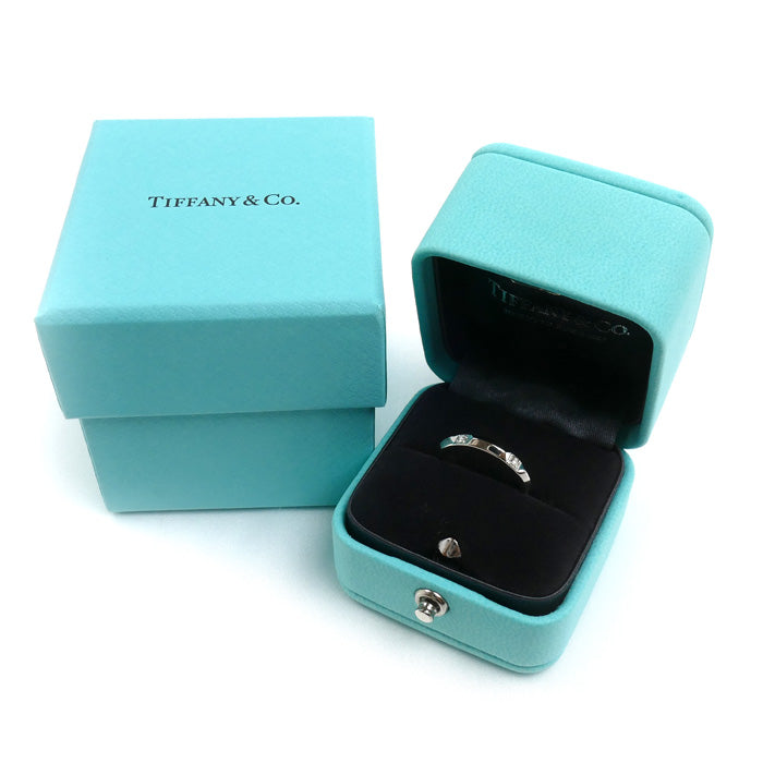 TIFFANY&Co. ティファニー Pt950プラチナ トゥルーバンド リング・指輪 ダイヤモンド 6.5号 4.3g レディース【中古】【美品】