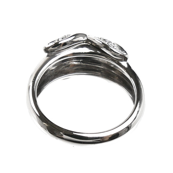 TIFFANY&Co. ティファニー K18WG ホワイトゴールド シグネチャー リング・指輪 ダイヤモンド 7.5号 5.9g レディース【中古】【美品】