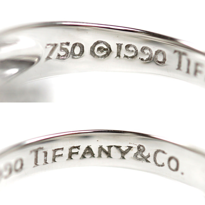 TIFFANY&Co. ティファニー K18WG ホワイトゴールド シグネチャー リング・指輪 ダイヤモンド 7.5号 5.9g レディース【中古】【美品】