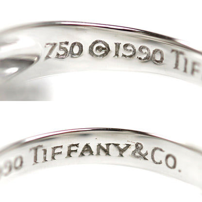 TIFFANY&Co. ティファニー K18WG ホワイトゴールド シグネチャー リング・指輪 ダイヤモンド 7.5号 5.9g レディース【中古】【美品】