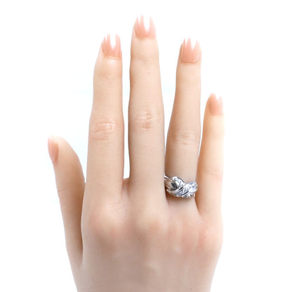 TIFFANY&Co. ティファニー K18WG ホワイトゴールド シグネチャー リング・指輪 ダイヤモンド 7.5号 5.9g レディース【中古】【美品】
