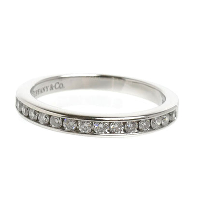 TIFFANY&Co. ティファニー Pt950プラチナ ハーフサークル チャネルセッティング リング・指輪 ダイヤモンド 10号 4.0g レディース【中古】【美品】