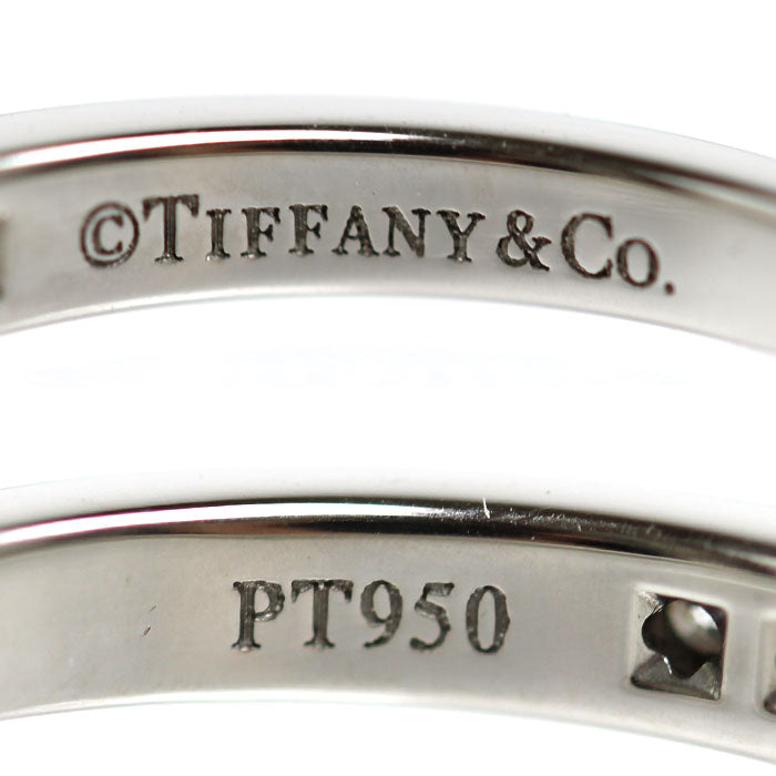 TIFFANY&Co. ティファニー Pt950プラチナ ハーフサークル チャネルセッティング リング・指輪 ダイヤモンド 10号 4.0g レディース【中古】【美品】