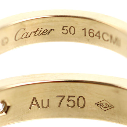 CARTIER カルティエ K18YG イエローゴールド エングレーブド 1Pダイヤ リング・指輪 B4243150 ダイヤモンド 10号 50 3.7g レディース【中古】【美品】