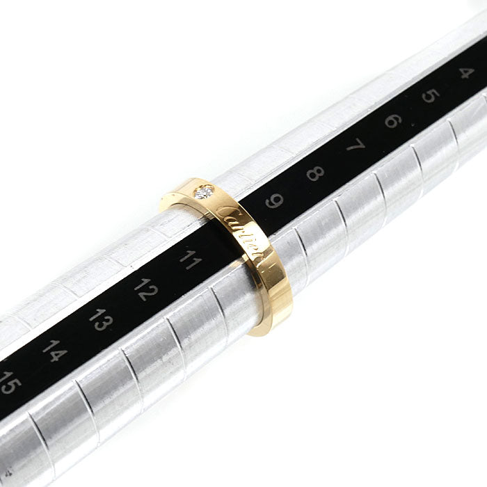 CARTIER カルティエ K18YG イエローゴールド エングレーブド 1Pダイヤ リング・指輪 B4243150 ダイヤモンド 10号 50 3.7g レディース【中古】【美品】