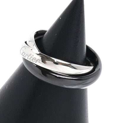 CARTIER カルティエ K18WG ホワイトゴールド セラミック トリニティ リング・指輪 B4234152 12号 52 6.3g レディース【中古】【美品】