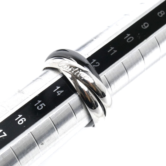 CARTIER カルティエ K18WG ホワイトゴールド セラミック トリニティ リング・指輪 B4234152 12号 52 6.3g レディース【中古】【美品】