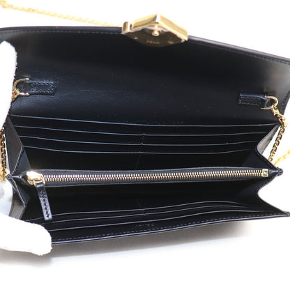 FENDI フェンディ FF ダイヤモンド チェーンウォレット 長財布 ブラック 8M0365ALV4F0KUR レディース【中古】【美品】