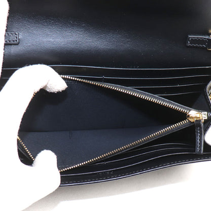 FENDI フェンディ FF ダイヤモンド チェーンウォレット 長財布 ブラック 8M0365ALV4F0KUR レディース【中古】【美品】