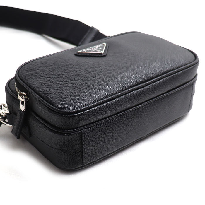 PRADA プラダ サフィアーノ トラベル ショルダーバッグ ブラック 2VH170_9Z2_F0002_V_OOO IC ユニセックス【中古】【美品】