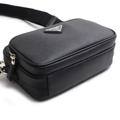 PRADA プラダ サフィアーノ トラベル ショルダーバッグ ブラック 2VH170_9Z2_F0002_V_OOO IC ユニセックス【中古】【美品】