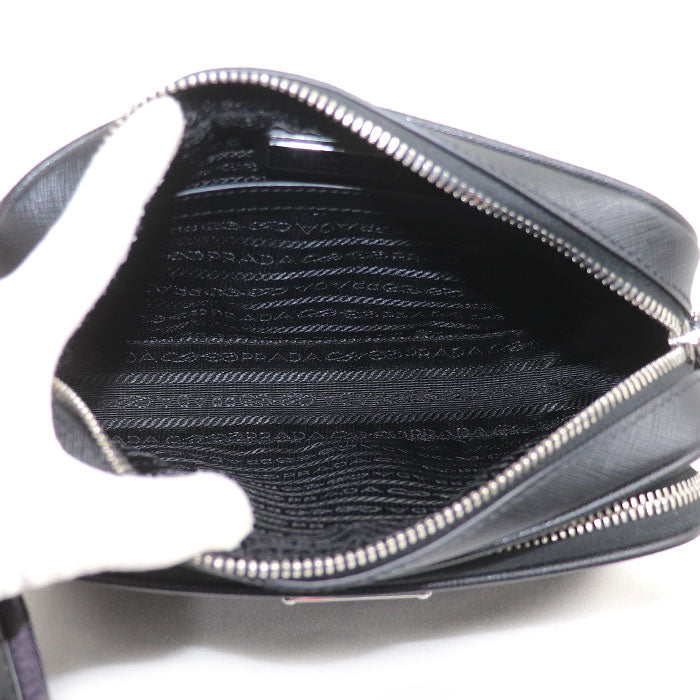 PRADA プラダ サフィアーノ トラベル ショルダーバッグ ブラック 2VH170_9Z2_F0002_V_OOO IC ユニセックス【中古】【美品】