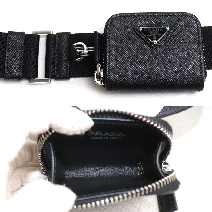 PRADA プラダ サフィアーノ トラベル ショルダーバッグ ブラック 2VH170_9Z2_F0002_V_OOO IC ユニセックス【中古】【美品】