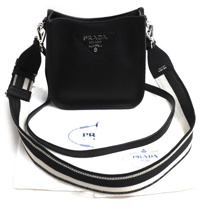 PRADA プラダ ヴィッテロダイノ ショルダーバッグ ブラック 1BH191 レディース【中古】【美品】