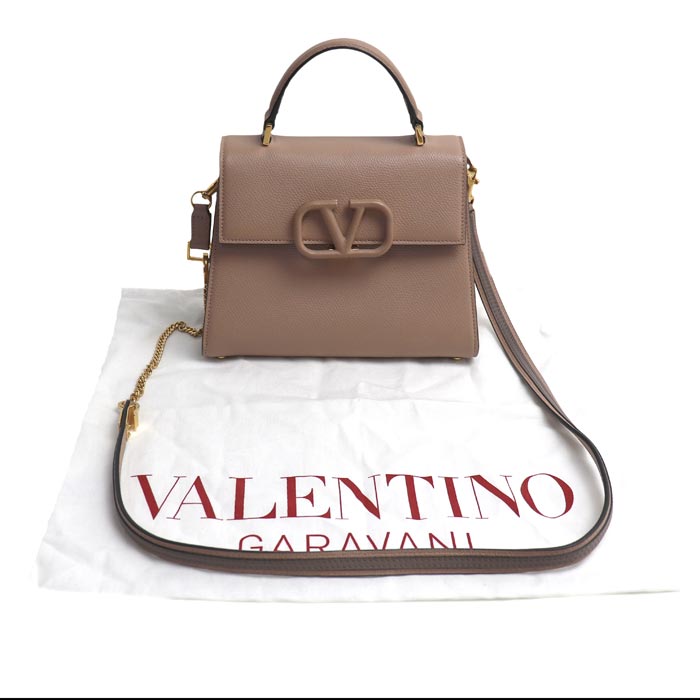 Valentino Garavani ヴァレンティノ・ガラヴァーニ Vスリング 2Wayショルダーバッグ ベビーピンク 5W2B0F53KGW_46R IC レディース【中古】