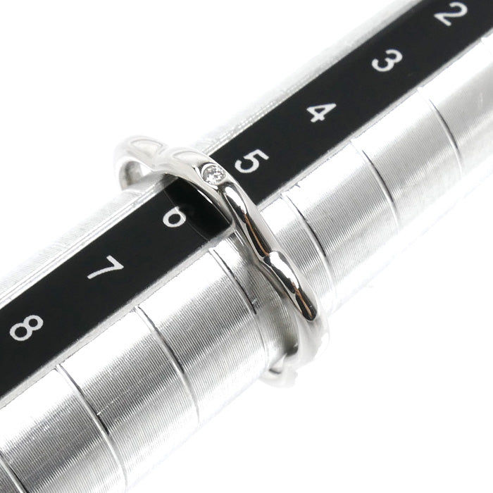 CHANEL シャネル K18WG ホワイトゴールド カメリア 1P ダイヤ リング・指輪 ダイヤモンド 8号 48 2.3g レディース【中古】【美品】