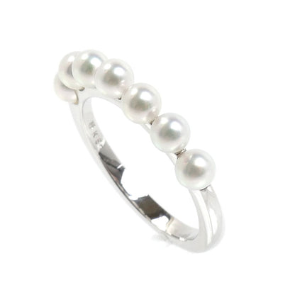 MIKIMOTO ミキモト K18WG ホワイトゴールド リング・指輪 PR-1426 パール約3.5mm 11号 3.0g レディース【中古】【美品】