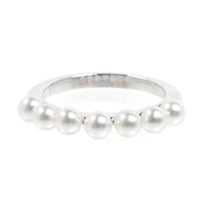 MIKIMOTO ミキモト K18WG ホワイトゴールド リング・指輪 PR-1426 パール約3.5mm 11号 3.0g レディース【中古】【美品】