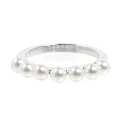 MIKIMOTO ミキモト K18WG ホワイトゴールド リング・指輪 PR-1426 パール約3.5mm 11号 3.0g レディース【中古】【美品】