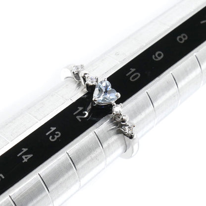 Vendome Aoyama ヴァンドーム青山 K18WG ホワイトゴールド リング・指輪 アクアマリン ダイヤモンド 11号 2.1g レディース【中古】