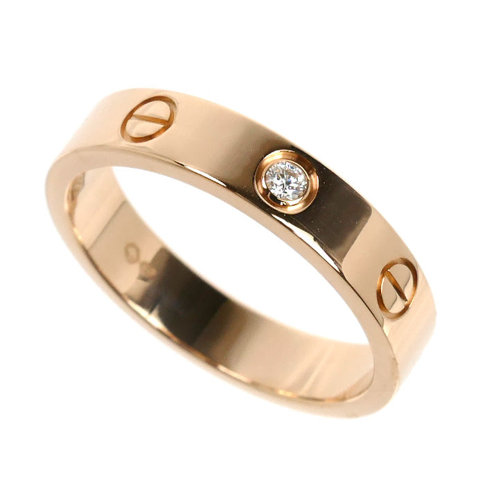 CARTIER カルティエ K18PG ピンクゴールド ミニラブ 1P ダイヤ リング・指輪 B4050753 ダイヤモンド 13号 53 4.5g レディース【中古】【美品】