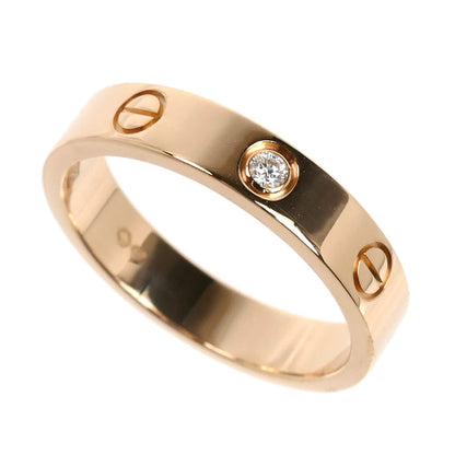 CARTIER カルティエ K18PG ピンクゴールド ミニラブ 1P ダイヤ リング・指輪 B4050753 ダイヤモンド 13号 53 4.5g レディース【中古】【美品】