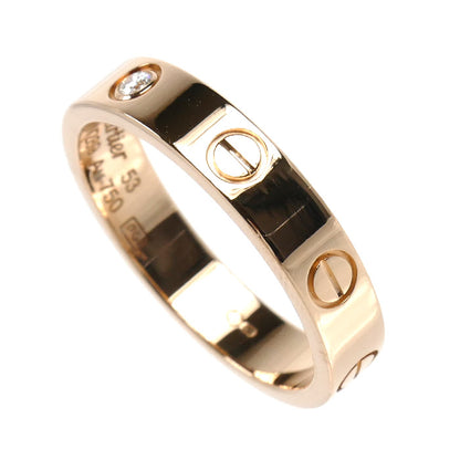 CARTIER カルティエ K18PG ピンクゴールド ミニラブ 1P ダイヤ リング・指輪 B4050753 ダイヤモンド 13号 53 4.5g レディース【中古】【美品】