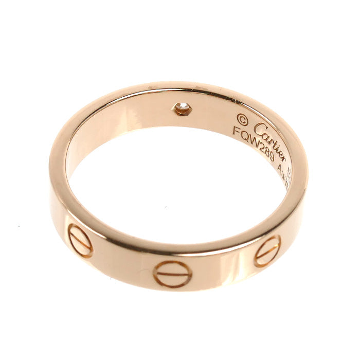 CARTIER カルティエ K18PG ピンクゴールド ミニラブ 1P ダイヤ リング・指輪 B4050753 ダイヤモンド 13号 53 4.5g レディース【中古】【美品】