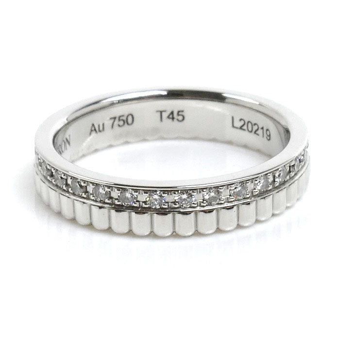 Boucheron ブシュロン K18WG ホワイトゴールド キャトル ラディアント ハーフ フルパヴェ リング・指輪 JAL0022645 ダイヤモンド 5号 45 3.0g レディース【中古】【美品】