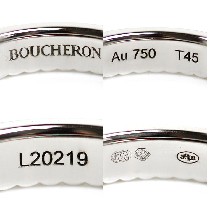 Boucheron ブシュロン K18WG ホワイトゴールド キャトル ラディアント ハーフ フルパヴェ リング・指輪 JAL0022645 ダイヤモンド 5号 45 3.0g レディース【中古】【美品】