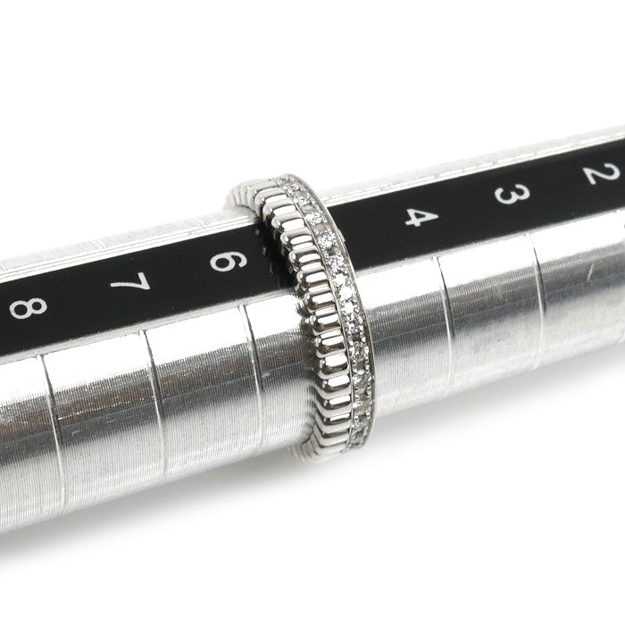 Boucheron ブシュロン K18WG ホワイトゴールド キャトル ラディアント ハーフ フルパヴェ リング・指輪 JAL0022645 ダイヤモンド 5号 45 3.0g レディース【中古】【美品】
