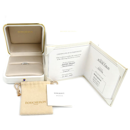 Boucheron ブシュロン K18WG ホワイトゴールド キャトル ラディアント ハーフ フルパヴェ リング・指輪 JAL0022645 ダイヤモンド 5号 45 3.0g レディース【中古】【美品】