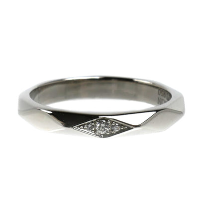 Boucheron ブシュロン Pt950プラチナ ファセット ダイヤ ミディアム リング・指輪 JAL00090 ダイヤモンド 9号 49 4.2g レディース【中古】【美品】