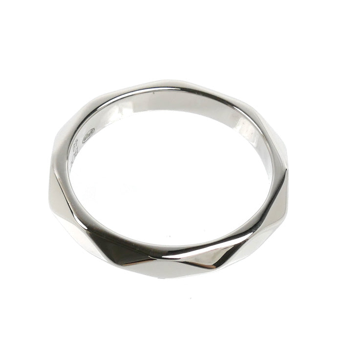 Boucheron ブシュロン Pt950プラチナ ファセット ダイヤ ミディアム リング・指輪 JAL00090 ダイヤモンド 9号 49 4.2g レディース【中古】【美品】