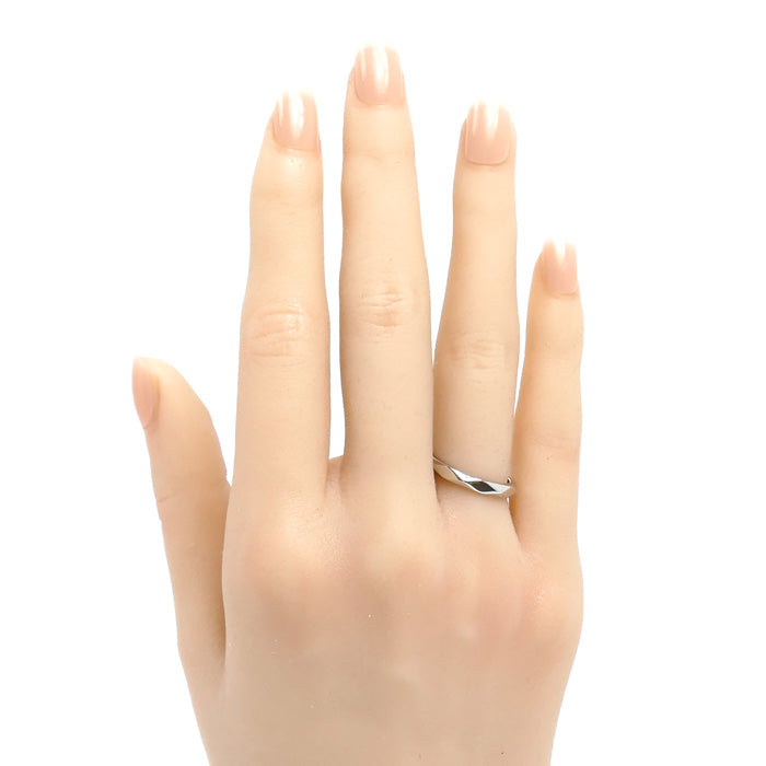 Boucheron ブシュロン Pt950プラチナ ファセット ダイヤ ミディアム リング・指輪 JAL00090 ダイヤモンド 9号 49 4.2g レディース【中古】【美品】