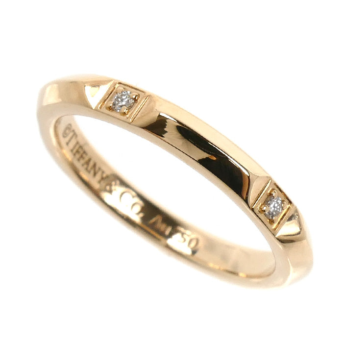 TIFFANY&Co. ティファニー K18PG ピンクゴールド トゥルーバンド ダイヤ リング・指輪 67134176 ダイヤモンド 9号 2.9g レディース【中古】【美品】