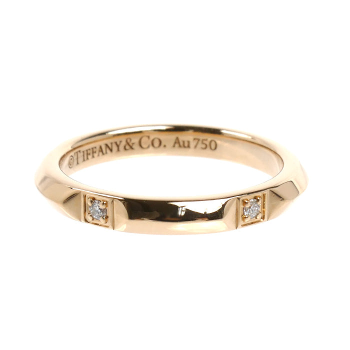 TIFFANY&Co. ティファニー K18PG ピンクゴールド トゥルーバンド ダイヤ リング・指輪 67134176 ダイヤモンド 9号 2.9g レディース【中古】【美品】