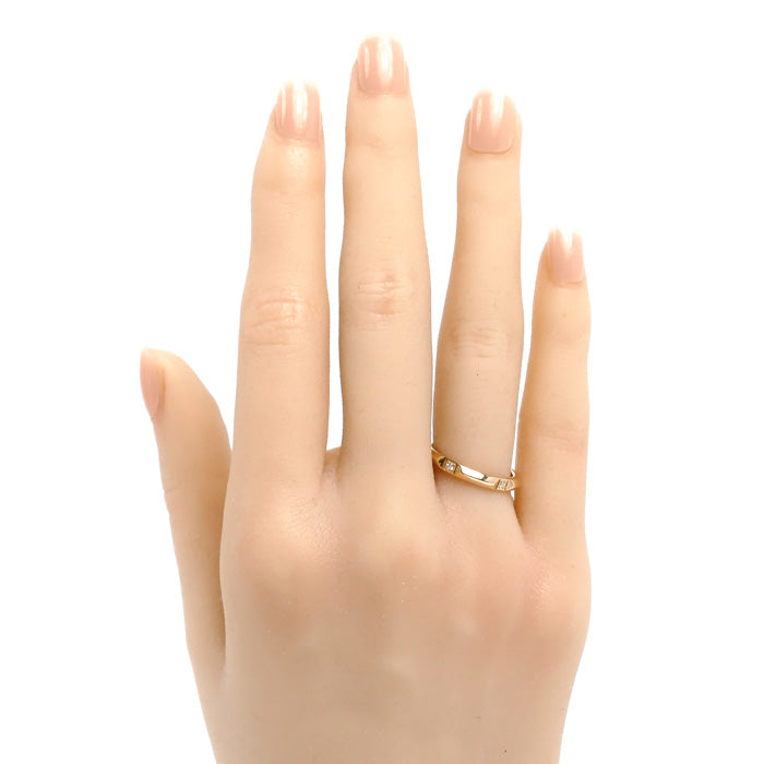 TIFFANY&Co. ティファニー K18PG ピンクゴールド トゥルーバンド ダイヤ リング・指輪 67134176 ダイヤモンド 9号 2.9g レディース【中古】【美品】