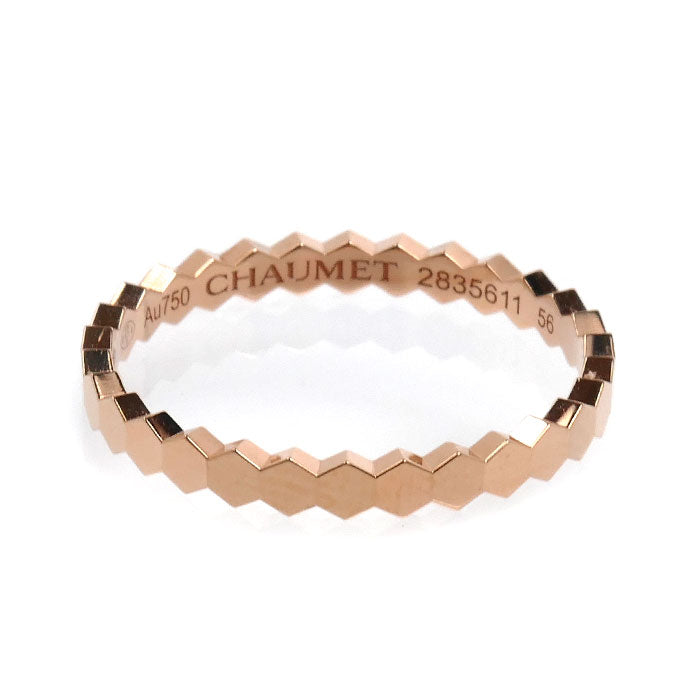 Chaumet ショーメ K18PG ピンクゴールド ビーマイラブ ハニカム リング・指輪 081931 15.5号 56 2.0g レディース【中古】【美品】