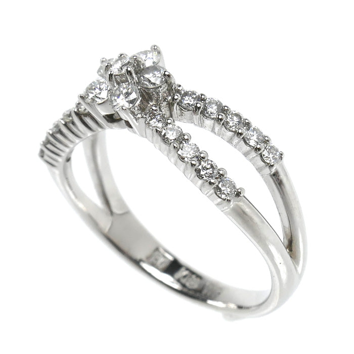 Ponte Vecchio ポンテヴェキオ K18WG ホワイトゴールド リング・指輪 ダイヤモンド0.46ct 9号 3.4g レディース【中古】【美品】