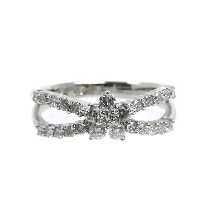 Ponte Vecchio ポンテヴェキオ K18WG ホワイトゴールド リング・指輪 ダイヤモンド0.46ct 9号 3.4g レディース【中古】【美品】
