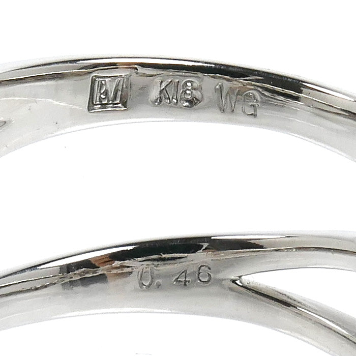 Ponte Vecchio ポンテヴェキオ K18WG ホワイトゴールド リング・指輪 ダイヤモンド0.46ct 9号 3.4g レディース【中古】【美品】