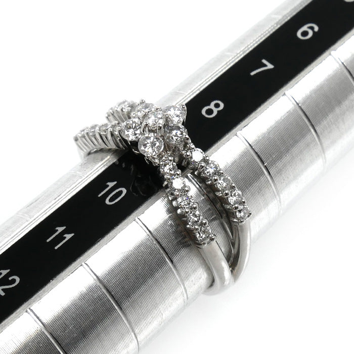 Ponte Vecchio ポンテヴェキオ K18WG ホワイトゴールド リング・指輪 ダイヤモンド0.46ct 9号 3.4g レディース【中古】【美品】