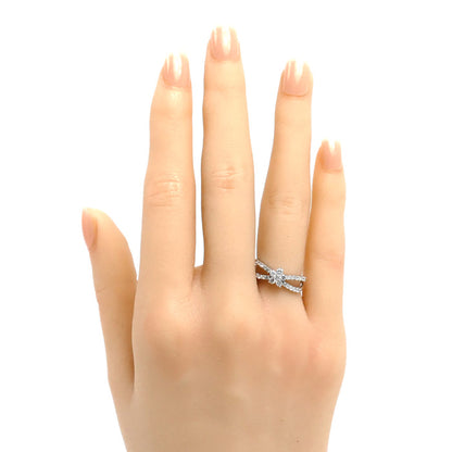Ponte Vecchio ポンテヴェキオ K18WG ホワイトゴールド リング・指輪 ダイヤモンド0.46ct 9号 3.4g レディース【中古】【美品】