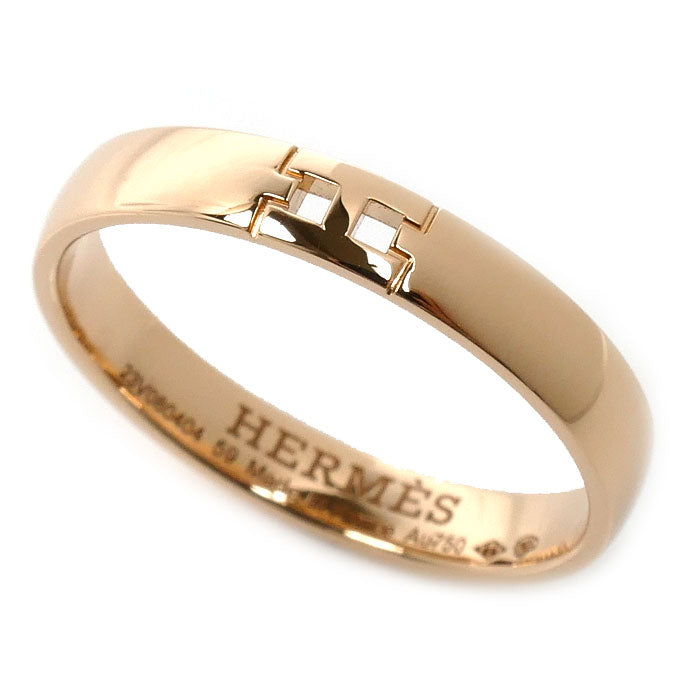 HERMES エルメス K18PG ピンクゴールド ヘラクレス リング・指輪 H119851B 00059 18.5号 59 3.7g レディース【中古】【美品】