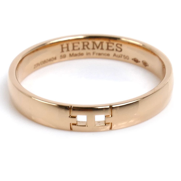 HERMES エルメス K18PG ピンクゴールド ヘラクレス リング・指輪 H119851B 00059 18.5号 59 3.7g レディース【中古】【美品】